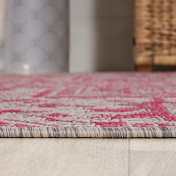 Estrella Bohemian Medallion Textured Weave Indoor/outdoor Runner Rug